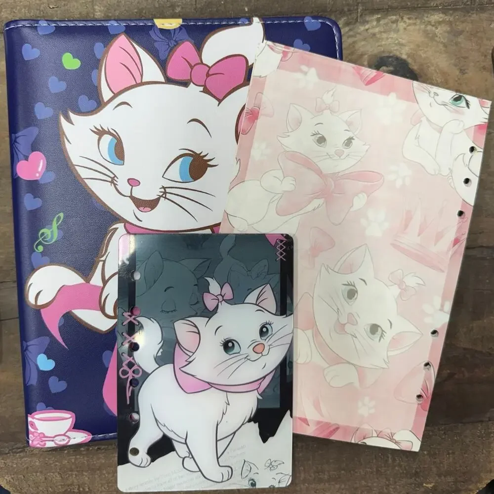 Marie Cat Bundle: A5 Binder with matching paper, divider, tote, and notebook.